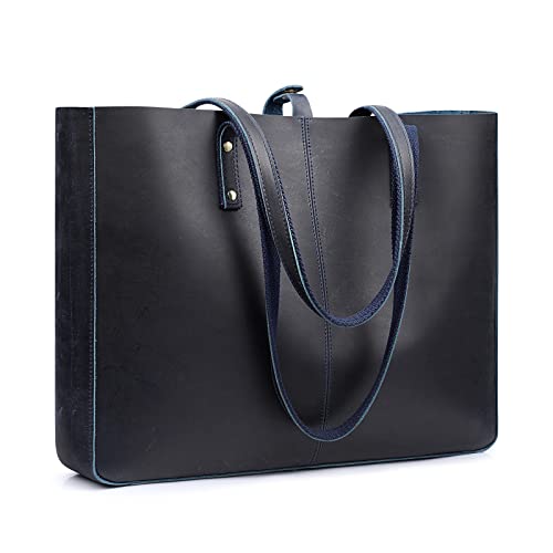 S-ZONE Borsa a tracolla da donna in pelle Crazy Horse vintage