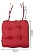 ZOLLNER 4 mullidos Cojines para Silla, 38x38x6 cm, Rojo