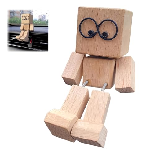 XPEX 1 Pezzo Figure in legno Oscillanti,Divertenti Decorazioni per Auto, Decorazioni in legno Fatte a Mano, Action Figure da Scrivania, Regali per Uomini, Ufficio