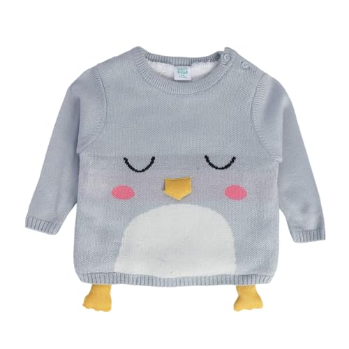 Image of miniklub Baby Collar Full Sleeve Knitted Cotton Sweater (Purple Color)
