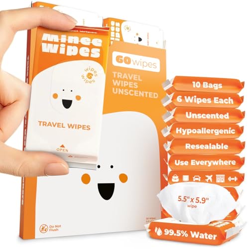 Impossibly Compact Travel Wipes - 99.5% Water - Safe for