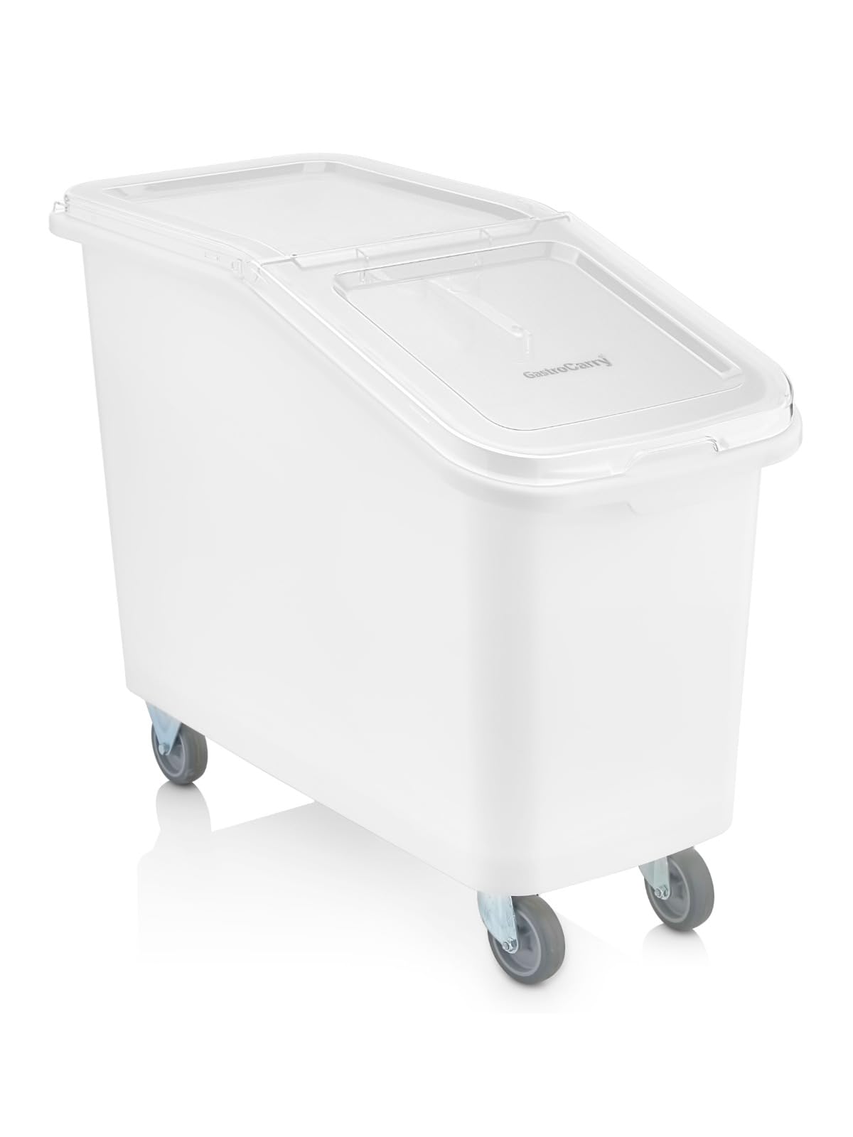 Solent Plastics White 62 Litre Mobile Ingredient Bin, The Ideal Solution For Flour, Sugar, Rice, Grains, Herbs, Spices