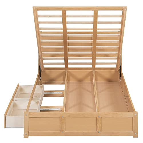 Softsea Full Bed Frame With Underneath Storage And 2 Drawers For Bedroom #TOP7