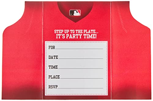 Amscan 'Cincinnati Reds Major League Baseball Collection' Party Invitation & Thank You Card Set #TOP2