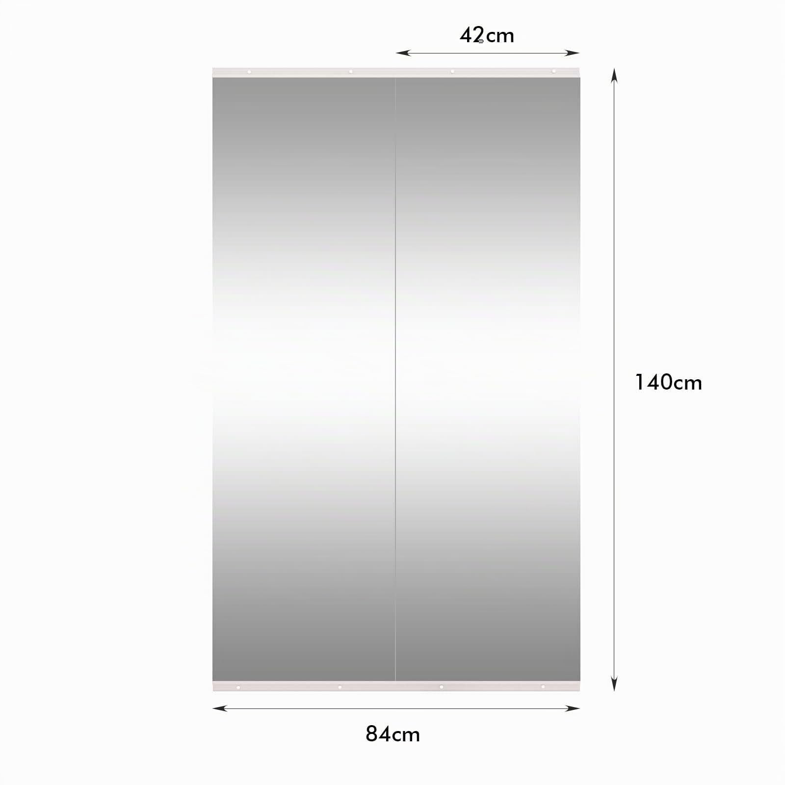 WEER Espejo de Gimnasio en casa, sin Marco Grande de Cuerpo Entero, 140 x 42cm x 2 Piezas, Vidrio Templado, para Gimnasio, Yoga, Garaje, Fitness, Baile y Dormitorio
