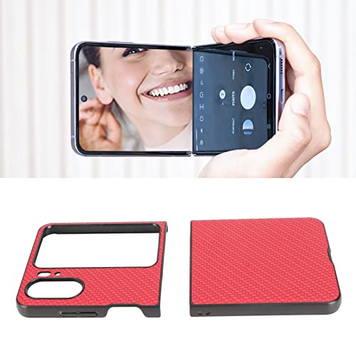 Rankomu Kolfiber Fodral för Oppo Find N2 Flip - Röd