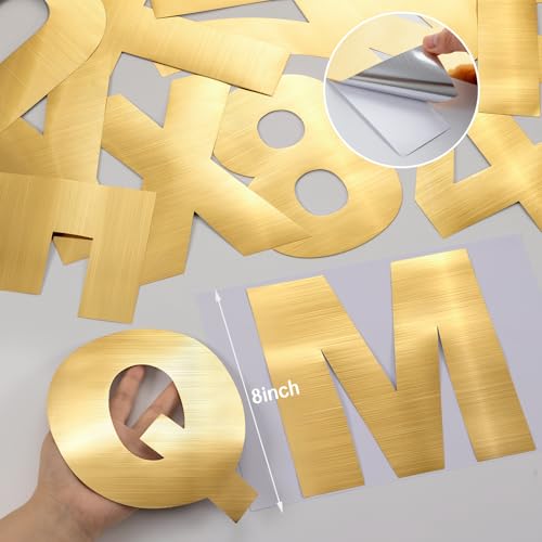 88 Pcs 8 Inch Large Gold Letter Stickers, Big Vinyl Alphabet Stickers Numbers for Backdrop Wall, Self-Adhesive Sticker for Decor Party, Classroom, DIY Craft by XJWWHZ - Image 5