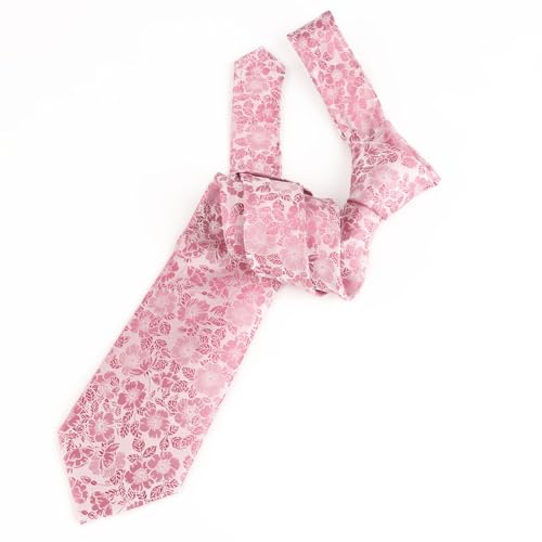 Image of Alizeal Mens 3.15'' Natural Flower Pattern Tie with Floral Pocket Square Set
