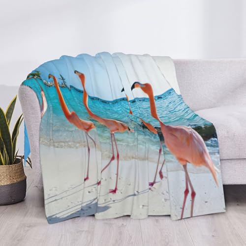 Couverture en flanelle super douce microfibre thermorégulatrice imprimé plage - 5
