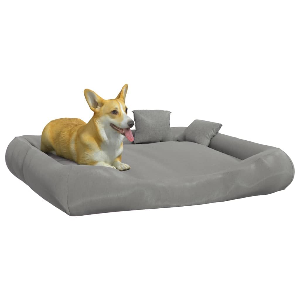 Forniture per animali domestici Cuscino per cani con cuscini grigio 115x100x20 cm Tessuto Oxford Animali & Forniture per animali domestici