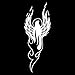 A/X Autocollant de Voiture 6.3 cm * 17.3 cm Rising Phoenix Greex Mythologie Autocollants De Mode Vinyle Noir/Argent S3-5564