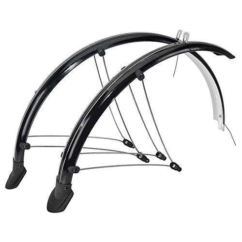Garde-Boue M-Wave MS28 Ensemble Unisexe Noir pour Vélo VTC et Ville