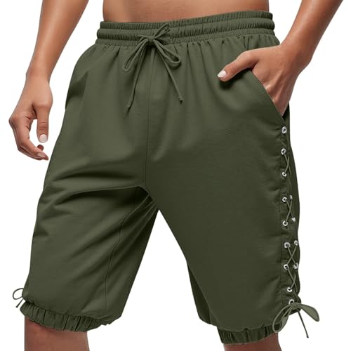 Disfraz medieval para hombre, pantalones piratas, pantalones cortos de Halloween, disfraz de vikingo, cosplay, pantalones steampunk, pantalones casuales, pantalones de playa, pantalones de yoga