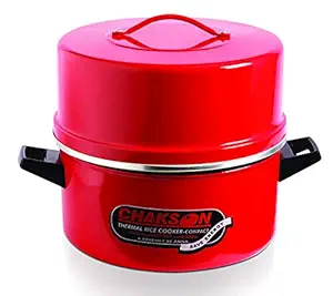 ANNA ALUMINIUM Chakson Choodarapetty Aluminum Pot thermal Rice Cooker 1 Kg, 64 Liters, Red