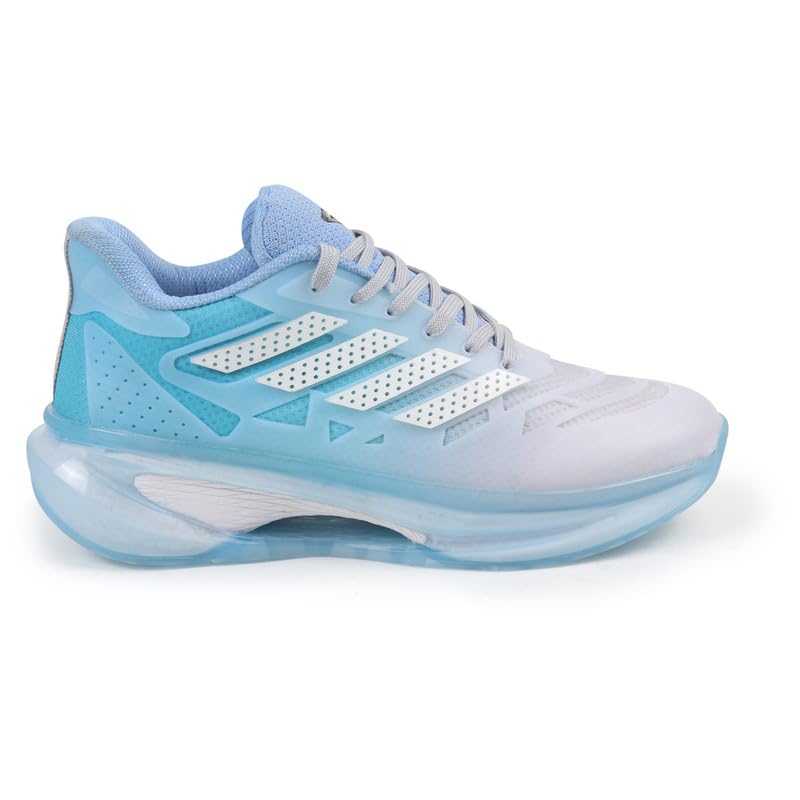 Image of FAUSTO Men's Breathable Sport Shoes|Memory Cushion and Anti-Skid Bounce Back Phylon Sole|Athleisure Running Shoes|Lace Up Walking Shoes|Gym Shoes