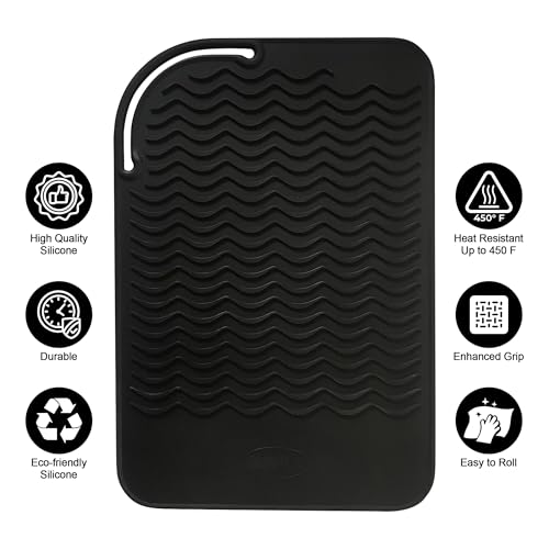 Alfombrilla protectora de silicona resistente al calor 9" x 6" miniatura 6
