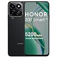 HONOR 200 Smart 5G Smartphone Dual SIM NFC, IP64, 360° Anti-Drop, Batteria 5200mAh telefono con 4GB RAM 256GB Memoria, 6.8 pollici 120Hz Comfort Display, 50MP+2MP, Midnight Black [Versione italiana]