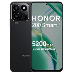 HONOR 200 Smart 5G Smartphone Dual SIM NFC, IP64, 360° Anti-Drop, Batteria 5200mAh telefono con 4GB RAM 256GB Memoria, 6.8 pollici 120Hz Comfort Display, 50MP+2MP, Midnight Black [Versione italiana]
