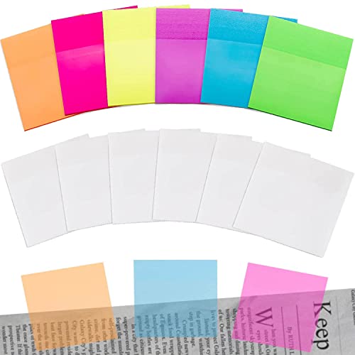 Juego de pestañas de notas adhesivas transparentes de 3x3 pulgadas Cover