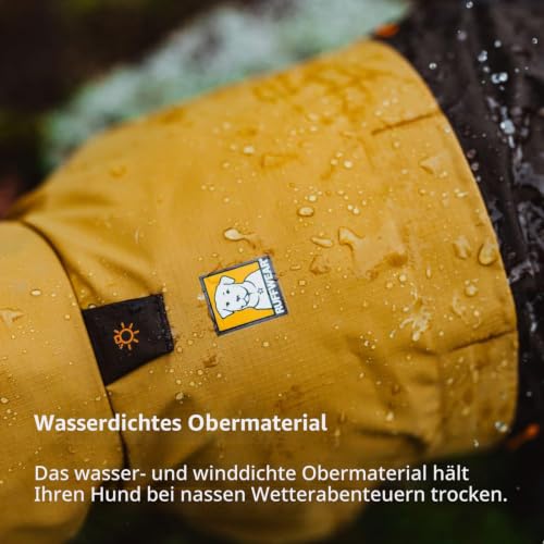 Ruffwear Sun Shower mittelgroße Hunde-Regenjacke, Allwetter-Hundemantel, wasserdichte Hundejacke, leichte wetterfeste Hundeweste und Hunde-Regenmantel, Größe M, Mitternachtsblau