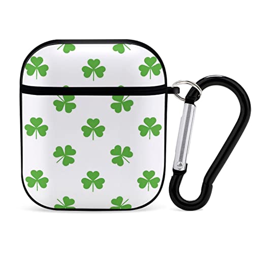 Étui pour Airpods Motif De Trèfles Verts Airpod Hard Case Cover Étuis pour Écouteurs pour Apple Airpods1 Airpods2 Cover