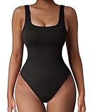 Matrial: This shapewear damen body are made of polyester and spandex, 4 way stretch, buttery soft, lightweight and breathable, flexible and durable, absorbent and sweat-wicking.