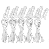 5pcs 2.5mm Tens Clips d'oreille, Tens Clips d'oreille pour la stimulation du nerf vague, câble de connexion de fil d'électrode pour la machine de massage numérique TENS