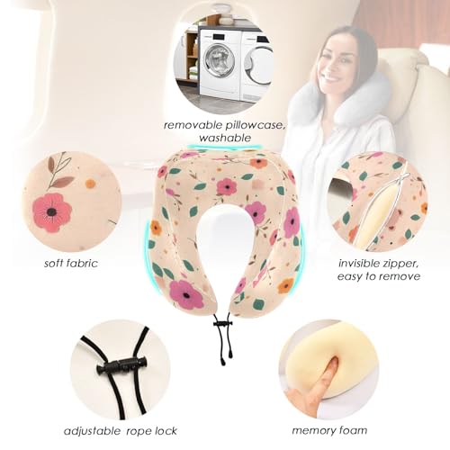 Almohada de espuma viscoelástica para viaje multicolor miniatura 2