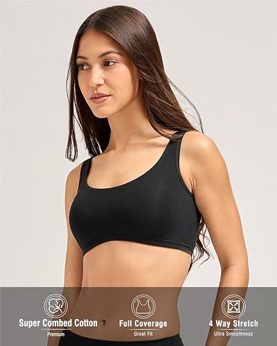 Image of URBAN ADVENTURE Cotton Full Coverage Everyday Beginner Bra for Women & Girls | Non-Wired, Non-Padded | Soft & Breathable Comfort