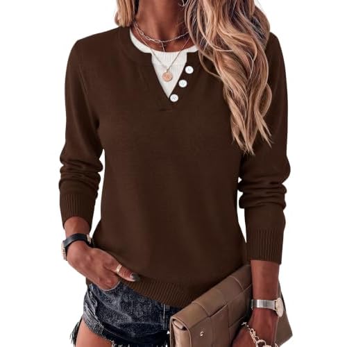 LOMON Women's Sweaters 2026 Fall Long Sleeve Light