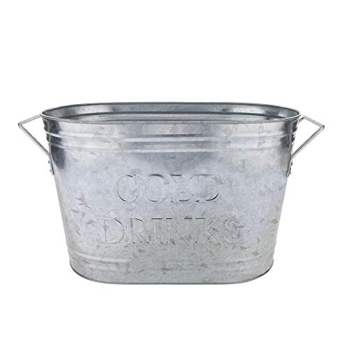 Twine Insulated Drink Beverage Tub - Galvanized Metal Bucket Cooler For Beer & Wine Perfect For Home Parties Holds 5.35 Gallons #TOP7