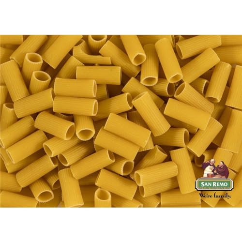 Image of San Remo Rigatoni Pasta- 500gms | Durum Wheat Semolina | No Maida | Ridged Tube Pasta for Chunky Sauces & Bakes | Vegan-Friendly (Pack of 3)