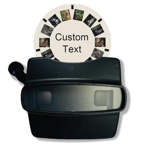 Custom Viewmaster Style Reel with Own Photos - Special Photo Gift for Birthday‘s, Valentine's, Father's, Mother's Day, Perfect for Weddings (1 Reel+1 BlackViewer)
