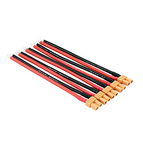 5 conectores hembra XT30 con cable 16awg 10cm miniatura 1