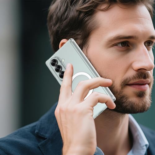Coque Galaxy Z Fold 7 transparente avec protection charnière magnétique