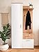 Produktbild expendio Kompaktgarderobe Jule 40 Artisan Eiche weiß 97x196x30 cm Garderobenpaneel Garderobenschrank Spiegel Diele Flur