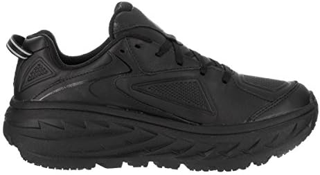 HOKA ONE ONE Mens Bondi Leather Black Running Shoe - 10.5 | Image 4