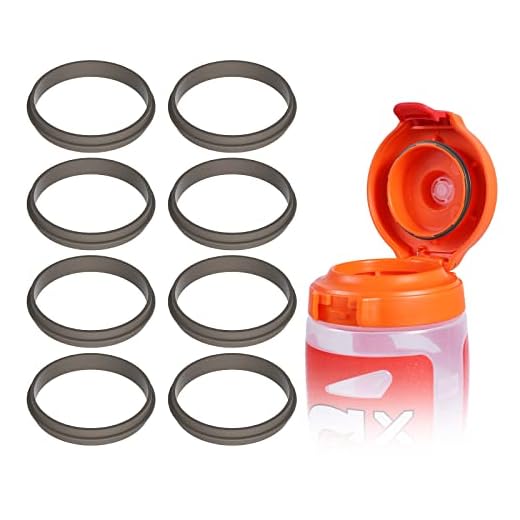 8PCS Replacement Gasket Compatible with Gatorade Water Bottle, Silicone Lid Seal Replacement for Gatorade Gx Hydration System Bottle, Replacement Part for Gatorade GX Bottle Gatorade GX Pods