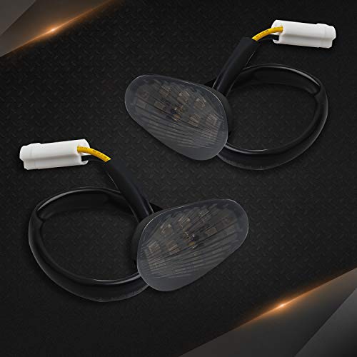 Nthreeauto Smoked Flush Mount Led Turn Signal Light Compatible With Yamaha Yzf R1 R6 R6S, 12V Universal Motorcycle Indicators #TOP5