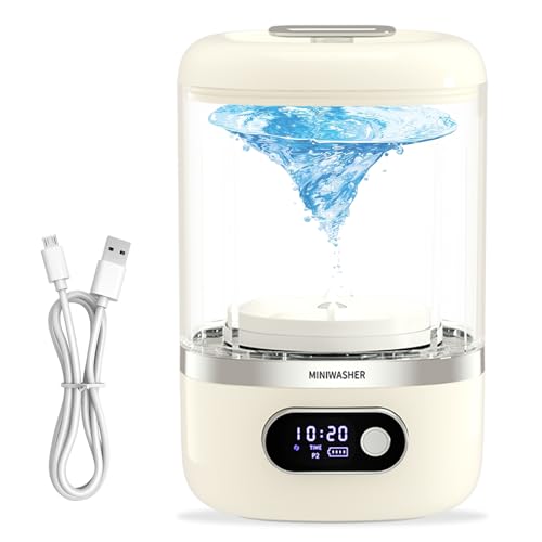 Mini machine à laver, machine à laver portable, 1 litre rechargeable, machine à laver sans fil, petite et portable, adaptée au lavage des soutiens-gorge,...