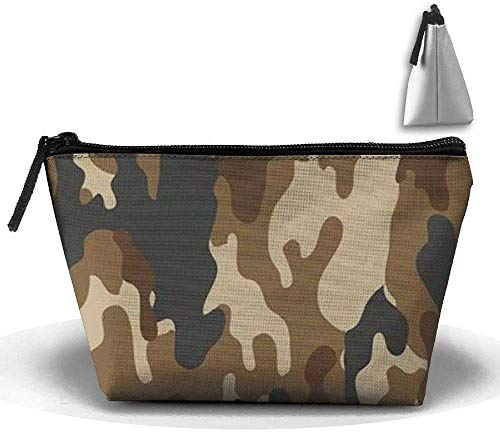 Preisvergleich Produktbild Camouflage Trapez Aufbewahrungstasche Doppelseitiger Druck Handtasche Reißverschlusstasche Geldbörse Reiseset Aufbewahrungstasche Bad Stor