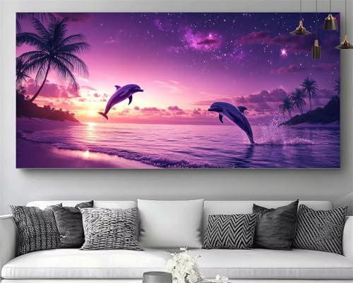 DIY tableau strass diamant dauphin à offrir aux amateurs d'art