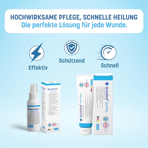 Actolind Gel Plus 250 ml – antiseptisches Wundgel für die häusliche Wundpflege | Medizinprodukt CE III | PZN 19073504