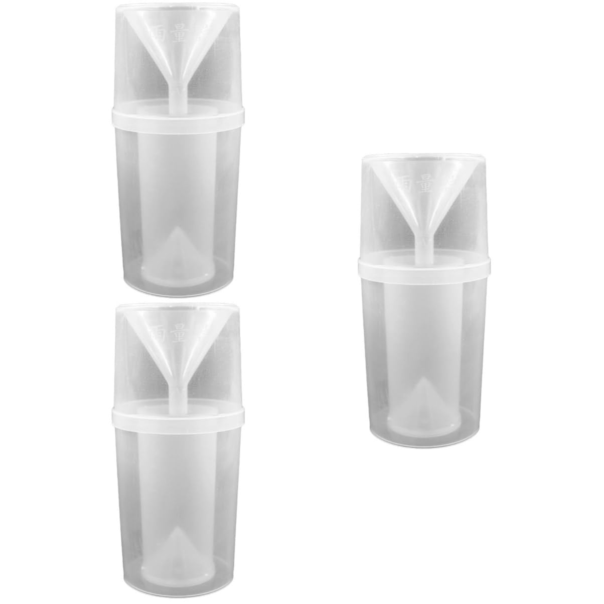 Yardwe 3 Juegos pluviómetro manómetro de rociadores herramienta de riego agua medidor de pasto manual básico vaso medidor de lluvia vaso medidor de plastico tazas medidoras el plastico