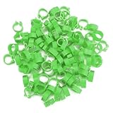 Anneaux de jambe d'oiseau Multicolore Bandes de jambe d'oiseau Anneaux de jambe de volaille en plastique Set Anneaux d'agrafe numérotés pigeon Anneaux de jambe de 8 mm pour oiseau de volaille(Vert)