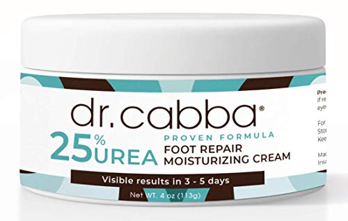 25% UREA Foot Repair Moisturizing Cream - RESULTS Within Days Or Pay Nothing - Intensive Heel Balm for Rough, Dry, Cracked Feet, Elbows and Hands that Softens and Removes Calluses (4 Ounce)