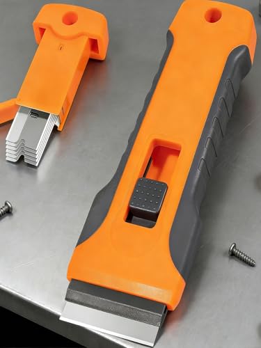 1Pcs Plastic Razor Blade Scraper with 5 Blades for Removing Labels Stickers Glass car Windows Non Scratch Cleaning Tool