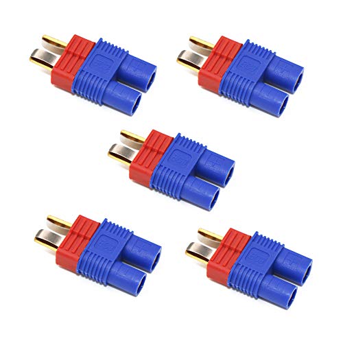 NOOBECR Elitee EC3 Female to T Plug Deans Male Connector Adapter No Wires RC LiPo Battery Charger Connector 5 PCS