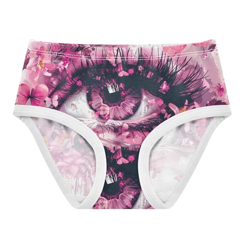 Butterflies Eye Pink Flowers Girl Panties Cute Toddler Underwear Floral Cotton Bright Briefs Girls Undies 2t