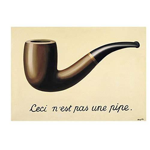 Rene Magritte Pintura famosa Esto no es una tubería Impresión de lienzo Pintura Póster Arte de la pared Imágenes Cover